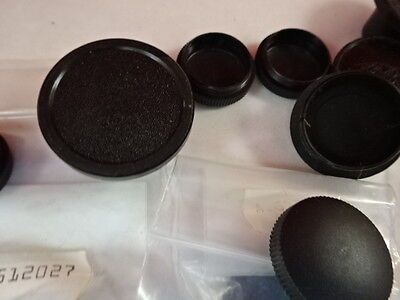 FOR PARTS MICROSCOPE PART LOT PLASTIC OBJECTIVE CAPS AS IS BIN#T1-B-11