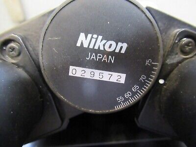 NIKON JAPAN BINOCULAR HEAD OPTICS MICROSCOPE PART AS PICTURED &5M-A-28