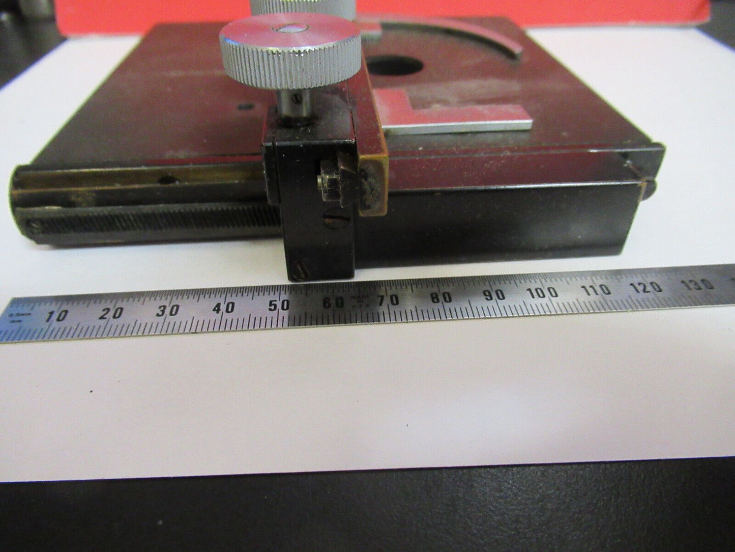 BAUSCH LOMB STAGE XY TABLE MICROSCOPE PART AS PICTURED S9-FT-91