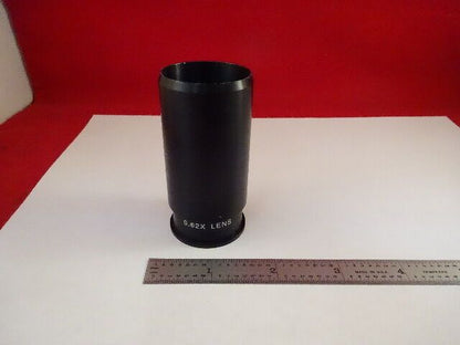 MICROSCOPE PART OBJECTIVE 0.62X LENS OPTICS AS IS #F2-A-03