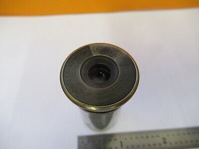 ANTIQUE BRASS RARE 14 CP EYEPIECE OCULAR MICROSCOPE PART AS PICTURED &G1-A-59