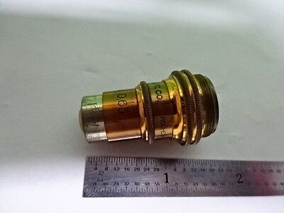 MICROSCOPE PART VINTAGE BRASS OBJECTIVE BAUSCH LOMB 43X 4mm OPTICS AS IS B2-M-10