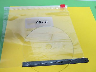 LARGE GLASS WAFER AS PICTURED SUBSTRATE LASER OPTICS BIN#28-16