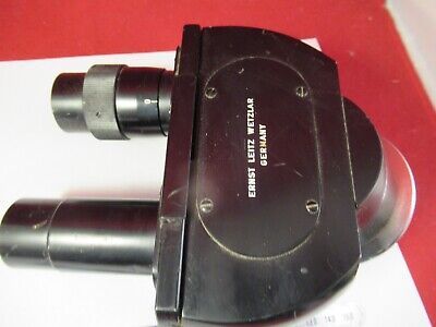 LEITZ BINOCULAR HEAD OPTICS GERMANY MICROSCOPE PART AS PICTURED &8-A-02