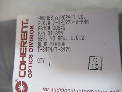 OPTICAL HUGHES AIRCRAFT COATED HIGH END GLASS OPTICS COHERENT as pictured R9-A42