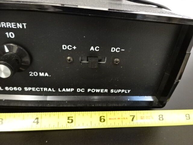 OPTICAL ORIEL 6060 SPECTRAL LAMP DC POWER SUPPLY AS PICTURED WITH LAMP  #TB-3