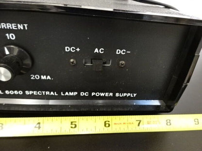 OPTICAL ORIEL 6060 SPECTRAL LAMP DC POWER SUPPLY AS PICTURED WITH LAMP  #TB-3