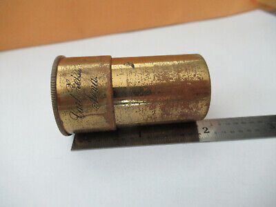 CARL ZEISS JENA 2.5mm EMPTY BRASS OBJECTIVE CAN MICROSCOPE AS PICTURED &F5-A-103