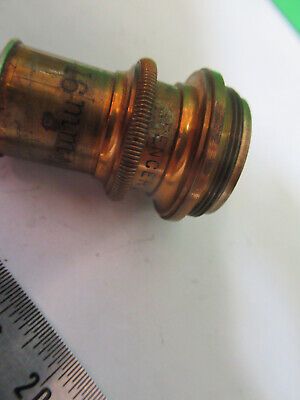 ANTIQUE BRASS SPENCER 12X LENS OBJECTIVE MICROSCOPE PART AS PICTURED &Z9-A-61