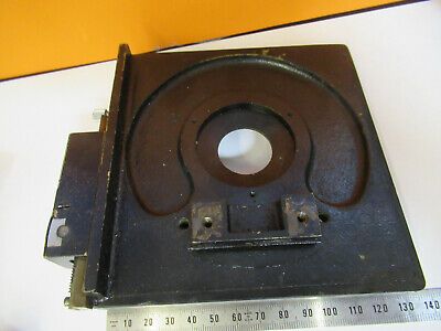 ANTIQUE ERNST LEITZ STAGE XY TABLE GERMANY MICROSCOPE PART AS PICTURED 8Y-A-53