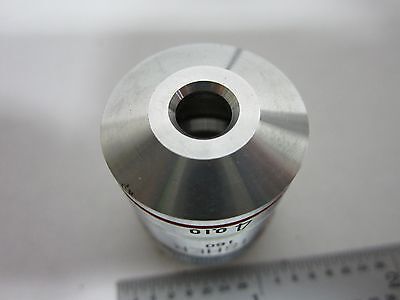 MICROSCOPE PART OBJECTIVE FISHER 4X OPTICS AS IS BIN#Q8-67