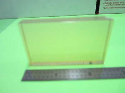 OPTICAL ZERODUR BRICK POLISHED + DULL SURFACES [CHIPPED] LASER OPTICS BIN#37-22