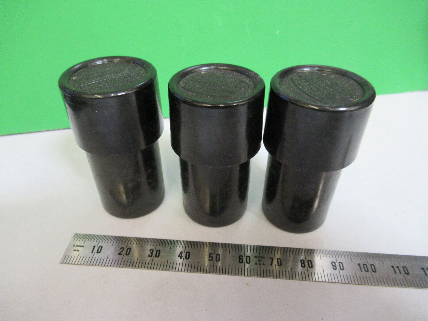 AO SPENCER LOT 3 ea plastic cans ANTIQUE MICROSCOPE PART AS PICTURED &W1-B-04