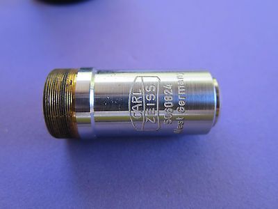 MICROSCOPE OBJECTIVE CARL ZEISS 10 / 0.2 GERMANY OPTICS