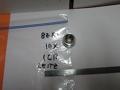 MICROSCOPE OPTICAL PART for OBJECTIVE LEITZ GERMANY 10X ICR DIC OPTICS BIN#8Z-82