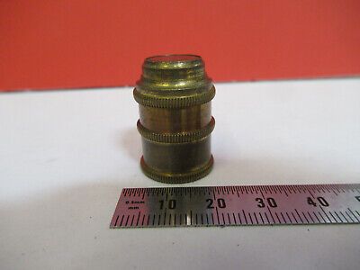 ANTIQUE BRASS NACHET OBJECTIVE FRANCE MICROSCOPE PART AS PICTURED &F6-B-23