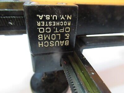 ANTIQUE BAUSCH LOMB STAGE CLIPS MICROMETER XY MICROSCOPE AS PICTURED &7B-B-67