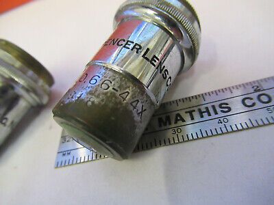 VINTAGE LOT SPENCER OBJECTIVE  10X 44X MICROSCOPE PART AS PICTURED #W8-FT-07