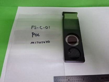 MICROSCOPE PART MITUTOYO JAPAN POLARIZER POL SLIDE OPTICS AS IS B#F5-C-01