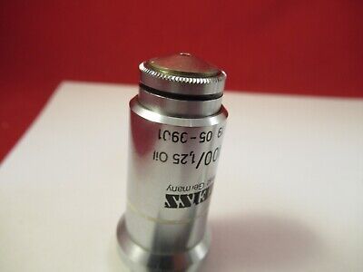 ZEISS GERMANY OBJECTIVE F 100X 461905 MICROSCOPE PART AS PICTURED &96-A-16