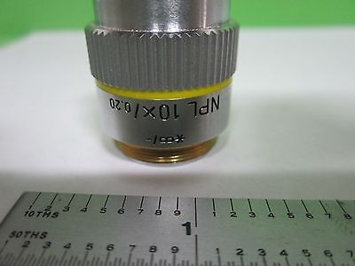 MICROSCOPE PART OBJECTIVE LEITZ GERMANY NPL 10X INFINITY OPTICS AS IS BIN#V1-08