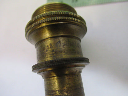 ANTIQUE BRASS BAUSCH LOMB OBJECTIVE  MICROSCOPE PART OPTICS AS PICTURED Z6-A-107