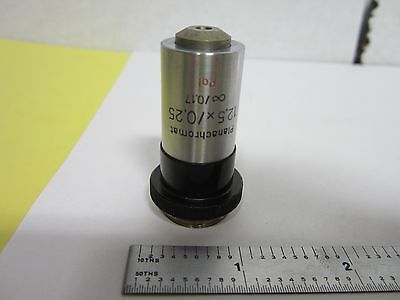 MICROSCOPE PART OBJECTIVE CARL ZEISS POL 12.5X PLANACHROMAT OPTICS BIN#H6-13