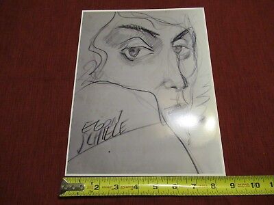 VINTAGE RARE PHOTO of ART of EGON SCHIELE AUSTRIAN PAINTER KLIMT protege #lob-G