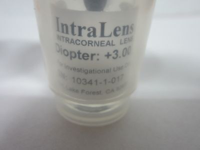 OPTICAL LOT 2 EA INTRALENS INTRACORNEAL LENS FOR RESEARCH ONLY OPTICS BIN#J6-13