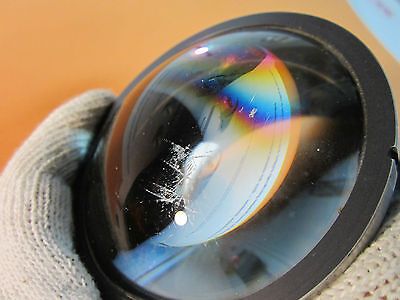 OPTICAL large mounted convex concave lens [severe scratches] LASER OPTICS BIN#13