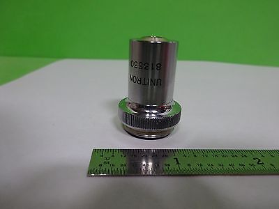 MICROSCOPE PART OBJECTIVE UNITRON M10 OPTICS AS IS #Y3-11