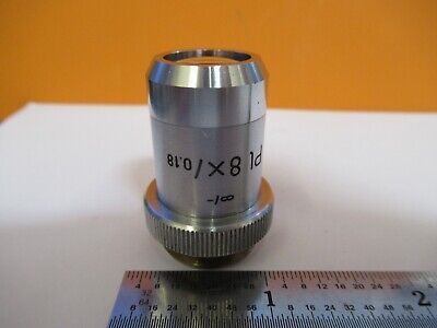 LEITZ WETZLAR OBJECTIVE PL 8X INFINITY OPTICS MICROSCOPE AS PICTURED &5M-A-17A