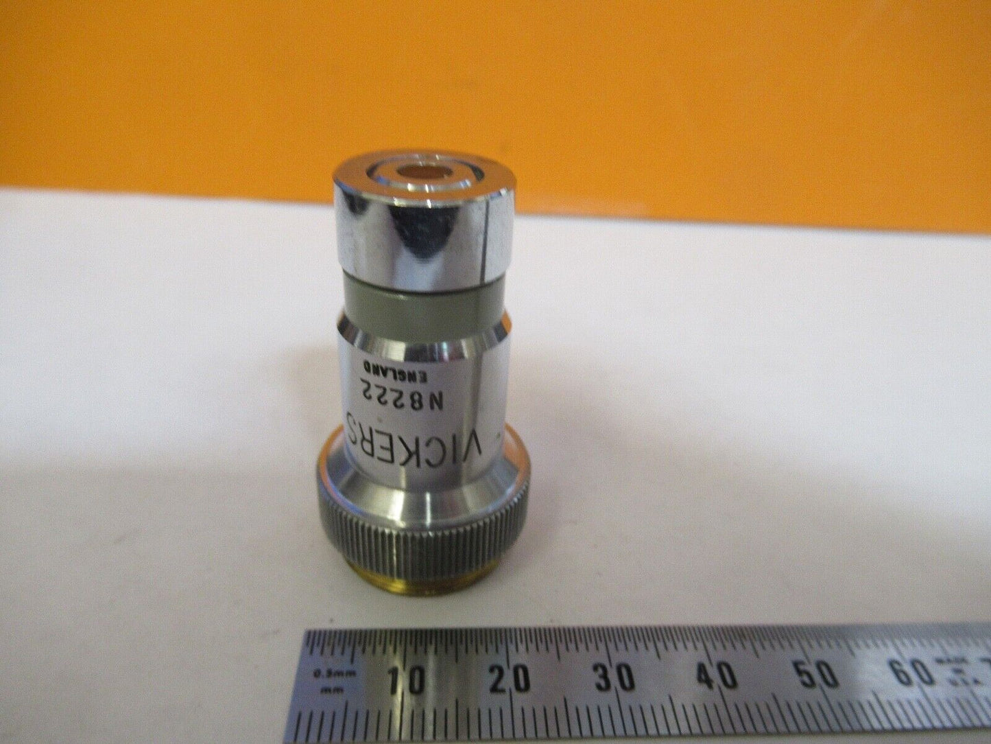 VICKERS ENGLAND 10X OBJECTIVE LENS OPTICS MICROSCOPE PART AS PICTURED &1-DT-23