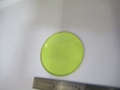 OPTICAL YELLOW GLASS FILTER OPTICS AS PICTURED &W2-B-16