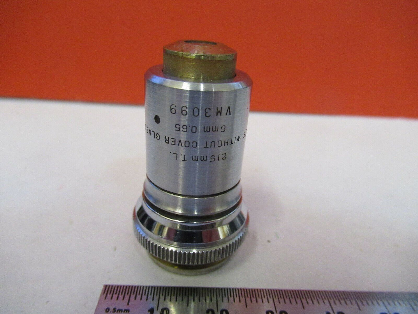 BAUSCH LOMB 6mm OBJECTIVE LENS MICROSCOPE PART AS PICTURED &8Z-A-19