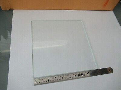 OPTICAL GLASS PLATE STAGE MICROSCOPE 5" SQUARE PART OPTICS AS PICTURED &F2-A-240