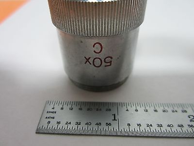 FOR PARTS NIKON 50X C NIPPON KOGAKU OBJECTIVE MICROSCOPE OPTICS BIN#J7-03