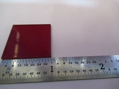 OPTICAL SCHOTT GLASS RED FILTER OPTICS AS PICTURED &B6-A-20