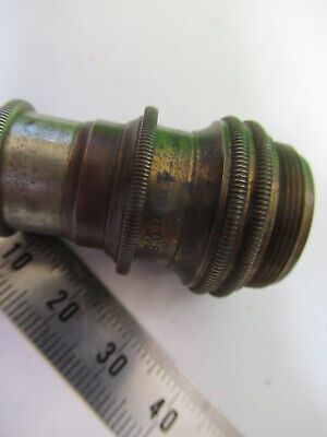 ANTIQUE BRASS BAUSCH LOMB OBJECTIVE MICROSCOPE PART OPTICS AS PICTURED &z9-a-112