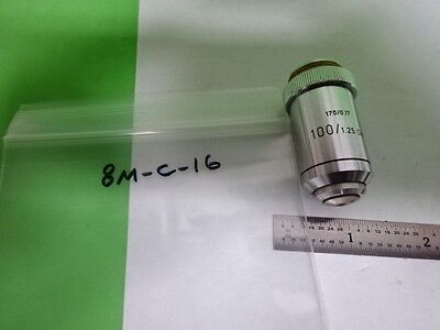 MICROSCOPE PART LEITZ GERMANY OBJECTIVE 100X OPTICS AS IS BIN#8M-C-16