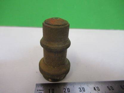 RUSTY ANTIQUE BRASS ERNST LEITZ OBJECTIVE MICROSCOPE PART AS PICTURED &H9-A-43