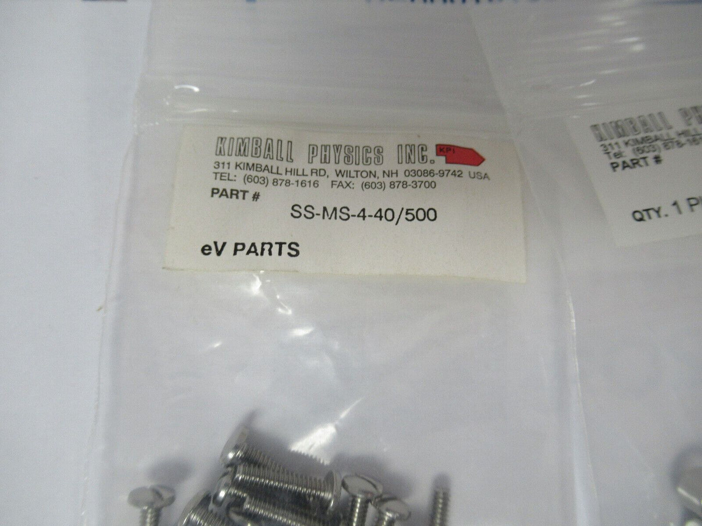 KIMBALL PHYSICS eV PARTS LOT HIGH VACUUM RATED AS PICTURED  #W1-A-21