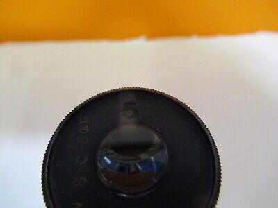 BAUSCH LOMB ANTIQUE "5" EYEPIECE OPTICS MICROSCOPE PART as pictured &A4-FT-97