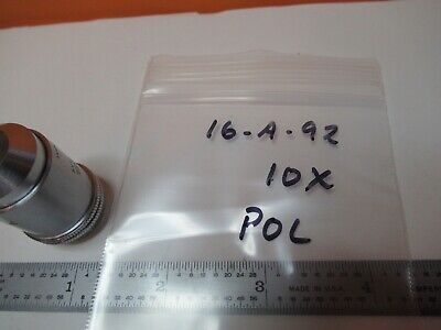 LEITZ GERMANY POL OBJECTIVE 10X P MICROSCOPE OPTICS PART AS PICTURED &16-A-92