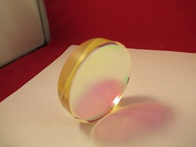 OPTICAL FLAT DICHROIC COATING MIRROR 2" DIAMETER 1/10 WAVE OPTICS AS IS &FT-1-29