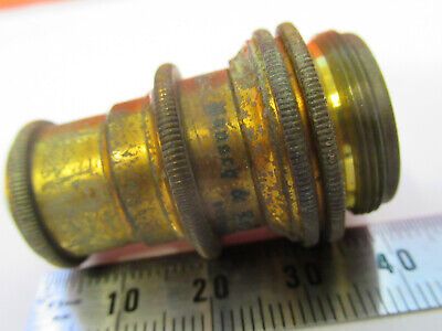 ANTIQUE BRASS BAUSCH LOMB OBJECTIVE  MICROSCOPE PART AS PICTURED F6-B-111