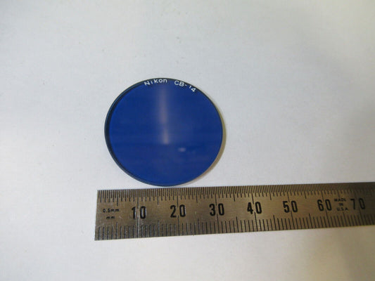 NIKON CB-14 BLUE GLASS FILTER OPTICS MICROSCOPE PART AS PICTURED #22-A-35