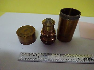 MICROSCOPE PART ANTIQUE OBJECTIVE BRASS BAUSCH LOMB OPTICS AS IS BIN#X3-41