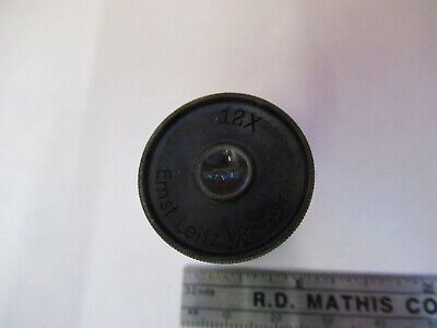 ANTIQUE MICROSCOPE PART 12X LEITZ GERMANY OCULAR EYEPIECE AS PICTURED &13-FT-09