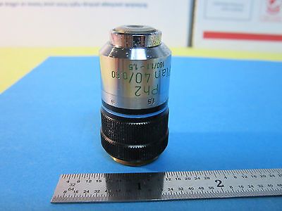 MICROSCOPE PART ZEISS GERMANY PH2 PLAN 40X OBJECTIVE OPTICS BIN#23-73